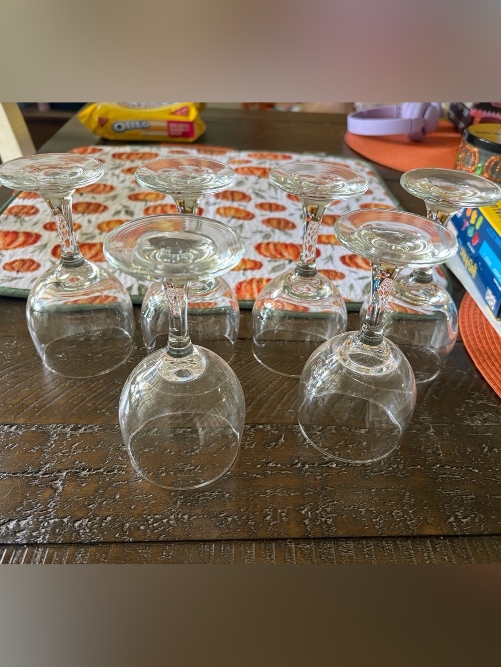 Set of 6 small wine glasses